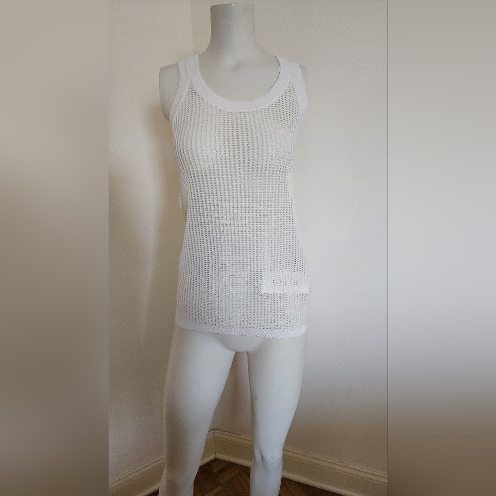 Brand New With Tags And Original Box White Victoria Beckham Mesh Tank Top